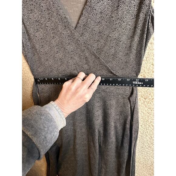 Toad&Co Black Sleeveless V-Neck Cue Wrap Knee Length Dress Sz S Travel Casual - Picture 13 of 16